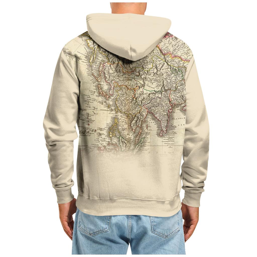 Мужская толстовка с капюшоном в стиле ретро с длинным рукавом, топы, куртка, верхняя одежда