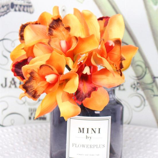 1 букет, 7 головок, искусственный цветок орхидеи, домашний отель, свадебный декор для свадебного стола