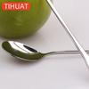 Круглая обеденная десертная длинная кофейная чайная ложка из нержавеющей стали с ручкой