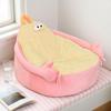 Dog Couch Bed Plush Dog Cat Pet Couch Cute Cartoon Pet Cuddler Calming Sleeping Sofa Nest Furniture For Living Room Outdoor