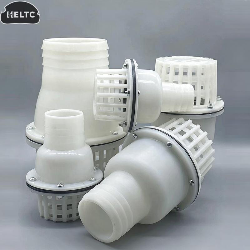 Foot Valve Or Check Valve 2-Inches 50mm /3-Inches 75mm Arge Bore Foot Valve Plastic Self-Priming Pump Bottom Valve Filter