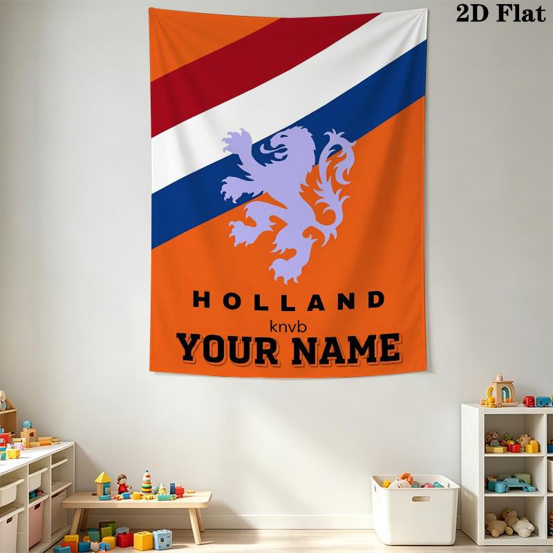 Custom Name knvb Wall Tapestry Aesthetic Wall Hanging Printed Fabric Blanket Decorative Tapestries for Bedroom Living Room Home Decor