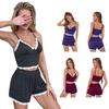 V-neck Sleeveless Camisole Women's Pajamas,Lace Sexy Summer Loungewear Set Sleeping Suits