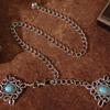 Chinese Traditional Knot Waist Chain With Metal Carving Turquoise For Occasions