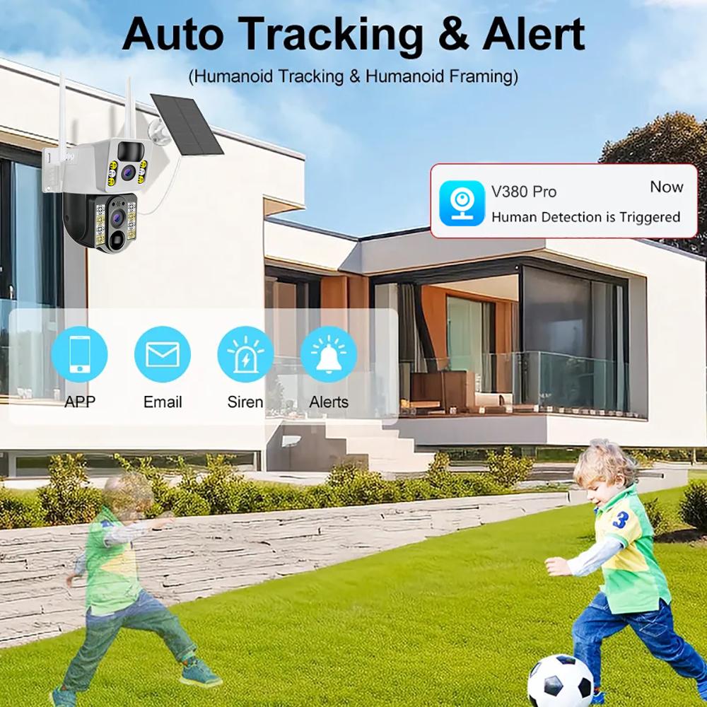 LS VISION Солнечная камера 4G, наружная маломощная Wi-Fi Camara PIR, обнаружение гуманоидов, система видеонаблюдения, защита встроенной перезаряжаемой батареи