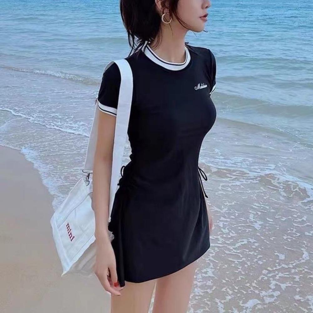 Летний тонкий раздельный чехол для плавания с мясом, консервативный, чистый, повседневный, купальный костюм