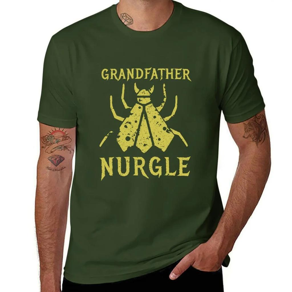 Papa Nurgle Fly T-Shirt oversized graphic tee plain anime stuff vintage clothes t shirts for men