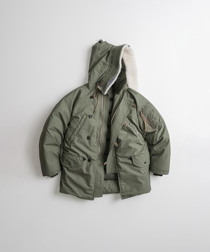 BEHEAVYER N3B Duck Down Mil Parka Sage Olive