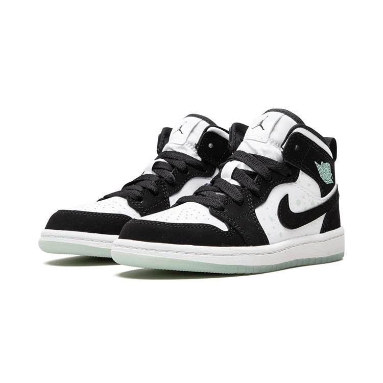 Jordan 1 Средний Белый Черный Бирюзовый Оттенок PS BQ6932-103
