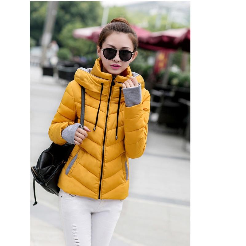 Зимняя куртка женская одежда женские парки утепленная верхняя одежда однотонные пальто короткие женские тонкие хлопковые подбитые базовые топы