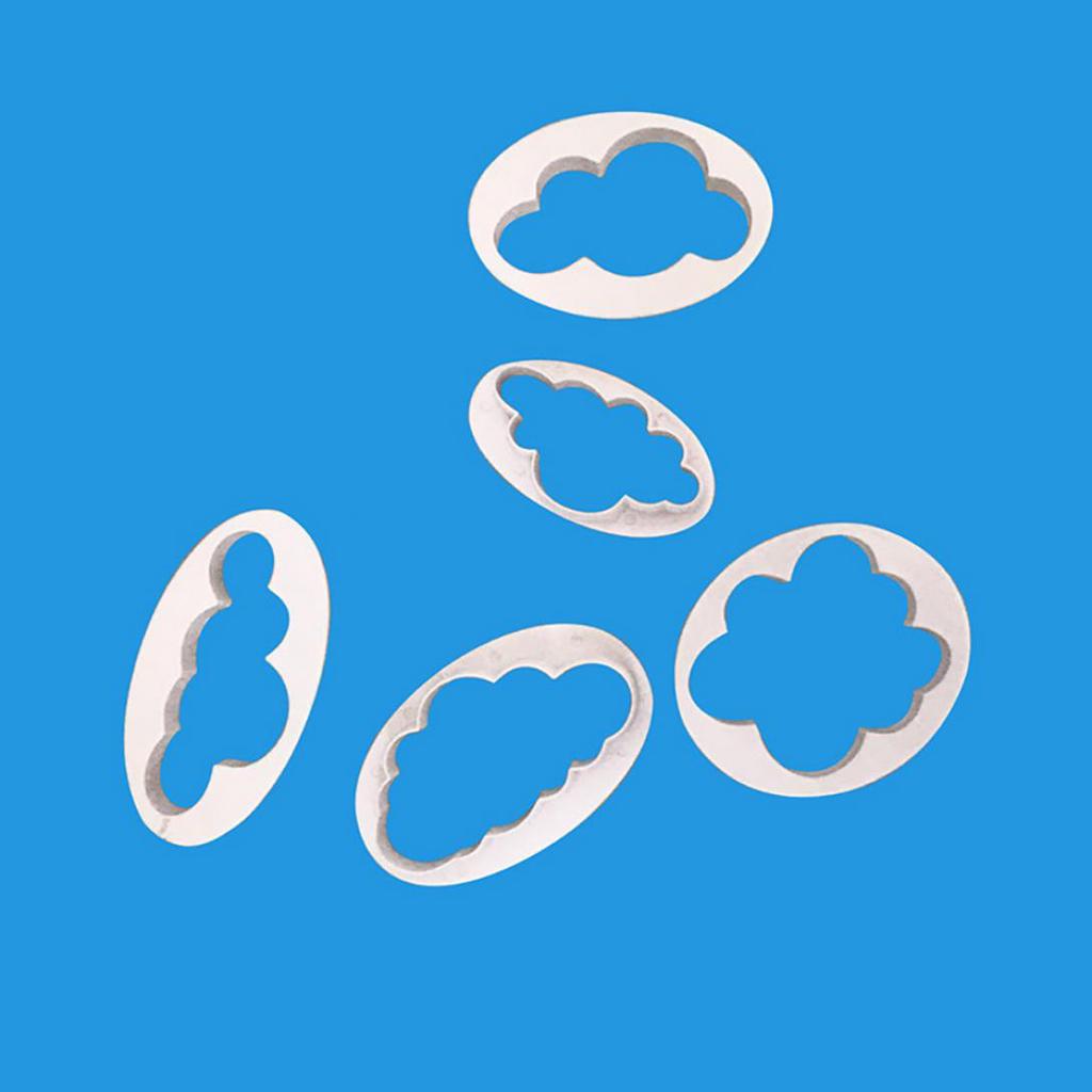 Змееносец 5 шт. форма облака плунжерный резак форма для помадки инструменты для украшения торта из сахара