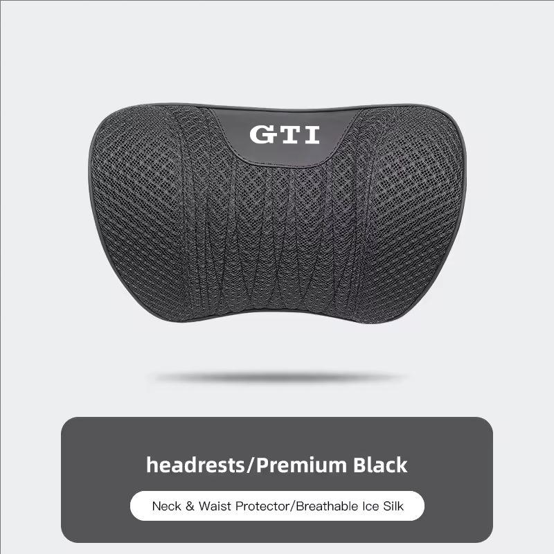 For Volkswagen J2Car Seat Safety Headrest Pad Auto Emblem Neck Pillow For VW GTI Polo Golf Passat B6 B7 Tiguan Arteon Touareg Taigo CC /Hub Cap