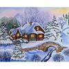 Полный 5D алмазная живопись красивый снежный дом DIY Алмазная вышивка Алмазная мозаика наборы крестиков домашний декор подарок