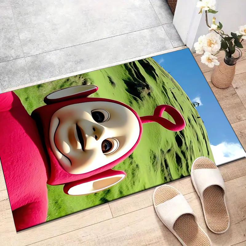 Teletubbies Polyester Carpet, Soft Indoor Mat for Office Chair, Living Room, Computer Desk - Decorative Home Office Rug Design
