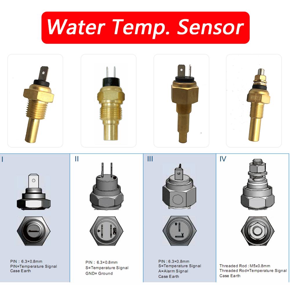 Rhaxel 52mm Water Temperature Meter 40-120℃ Temp Gauge with Backlight 12Volts 24V for Car Truck Vans Yachts RV Vessels