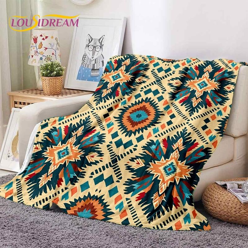 3D Lastest Nordic Turkish Bohemia Celt Soft Flannel Blankets,Throw Blanket Comfortable Blanket for Picnic Beds Sofa Home Bedroom