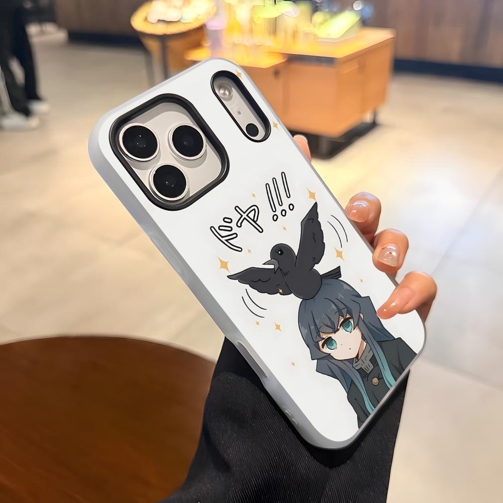 Чехол для телефона Muichiro Tokito из аниме для IPhone 17 Air 16 E 15 14 Plus 13 12 11 Pro Max, прозрачный, 2 в 1, защитный чехол