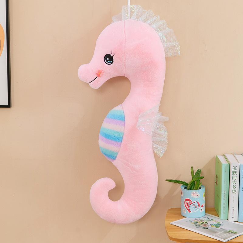 Cute Colorful Seahorse Cartoon Parent-child Seahorse Pregnant Woman Sleeping Pillow Aquarium Souvenir Holiday Gift