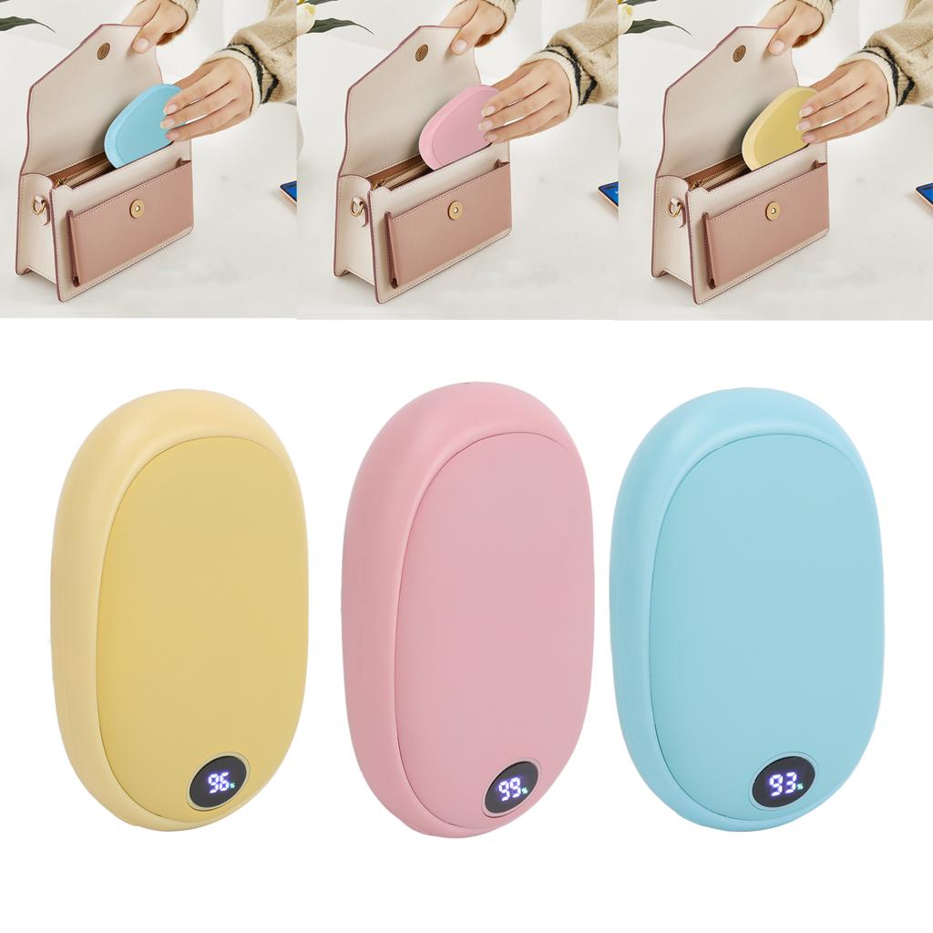 Электронная грелка для рук с регулируемой температурой, ЖК-дисплей, портативная перезаряжаемая USB-мини-грелка для рук