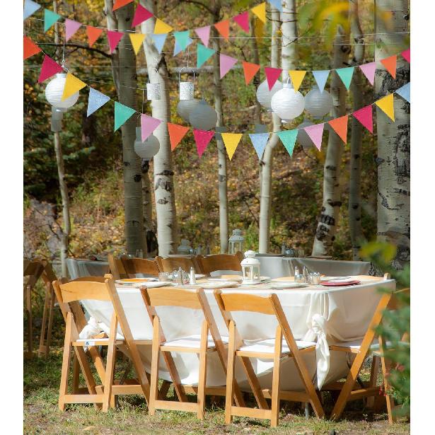 Hestya 24 Pieces 15.7 Feet Colorful Pennant Flags Banner Imitated Burlap Bunting Banner Pastel Fabric Triangle Flag for Classroom Carnival Birthday