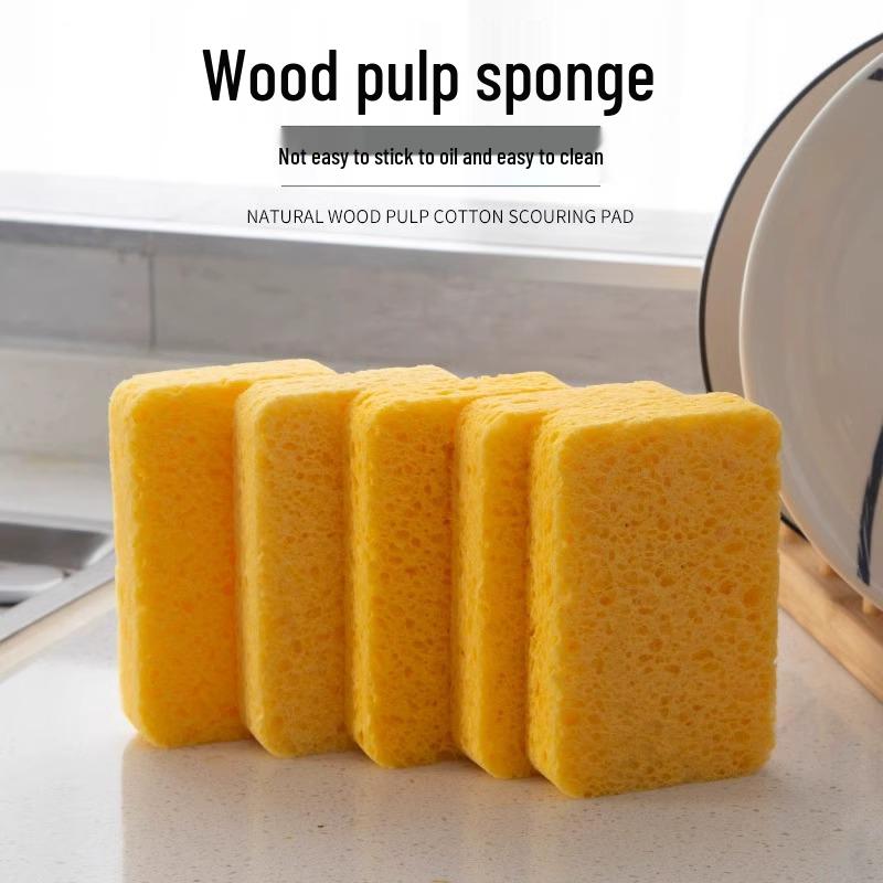 Magic Eraser Wood Pulp Dishcloth & Sponge Set for Kitchen Cleaning