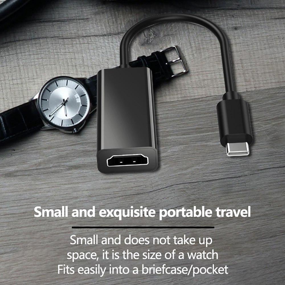 USB C To HDMI Adapter, USB 3.1 Type-C To HDMI Cable Adapter, 4K HD TV And Projection Video Converter For Samsung S8/S8+S9/S9+, Huawei, MacBook