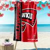 Western Kentucky Hilltoppers Print Beach Towel, Large Soft Quick Dry Towel for Beach Camping Swimming