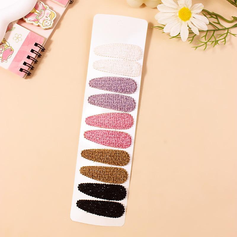 10 шт./компл., хлопковые заколки-бантики для волос с принтом для новорожденных, тканевые заколки в клетку, головные уборы для девочек, детские аксессуары для волос