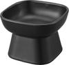 Yamazaki Jitsugyo Easy-to-Eat Height Ceramic Pet Food Bowl Black Approx. W11 X D11 X H8cm Tower Feed Container Water Container Dishwasher Safe