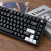 XVX «Минималистичный черный» Колпачки для клавиш клавиатуры: Японский, корейский и русский выгравированный непрозрачный черный/белый PBT.