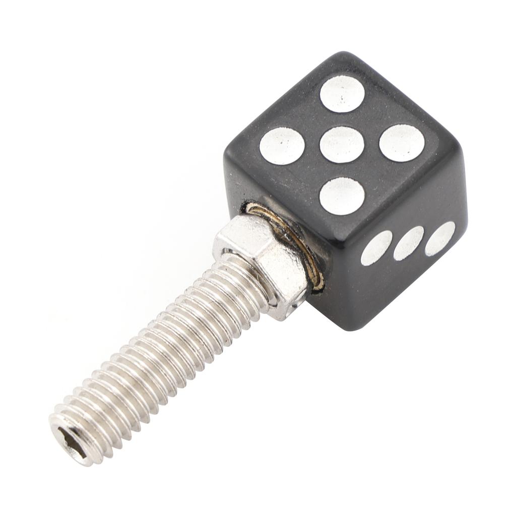 4x Болт-винт для номерного знака Custom DICE, черный пластик, мотоцикл, чоппер, боббер