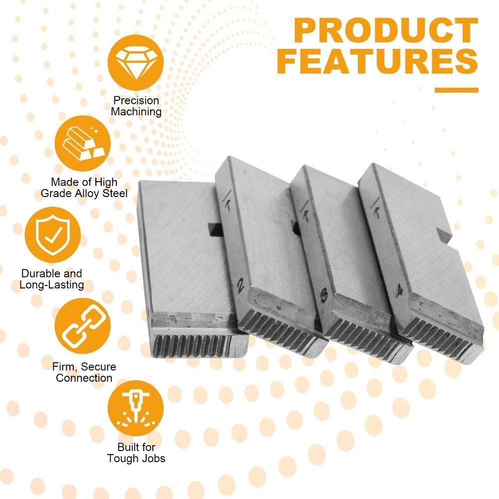 Efficient Universal Die Heads Threader Tool Pipe Threading Tool Kit  For High-Speed Threading Dies