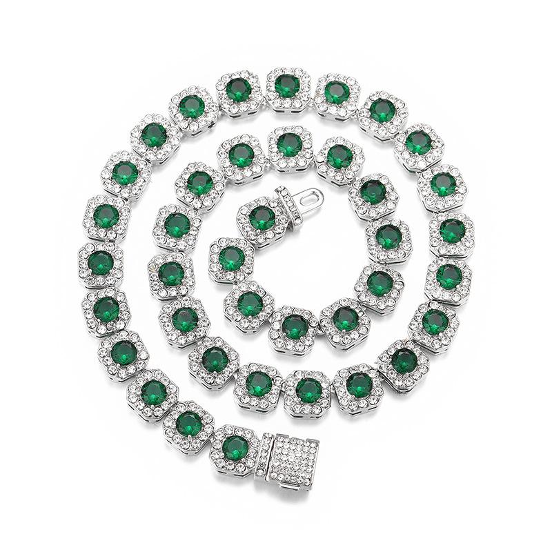 Ожерелье из сахарной цепочки в стиле хип-хоп, высококачественный дизайн, чувство 11 мм, циркониевое ожерелье из сахарной цепочки, кубинская цепочка