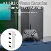 Док-станция 4-в-1 Без задержек Защита от помех 4 USB 2.0 Игровые консоли Контроллеры USB-хаб для Xbox Series S