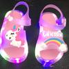 Girl Slippers Children Unicorn LED Kids Slippers Baby Sandals Kids Shoes for Girl Boys Light Up Shoes Toddler