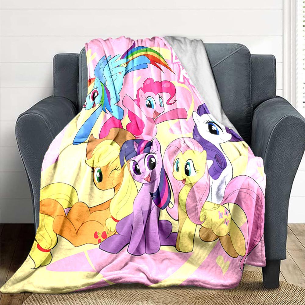 1 шт. Фланелевое одеяло My Little Pony, Мягкое, Приятное для кожи, С цифровой печатью, Различные размеры в наличии для семьи, друзей, на день рождения