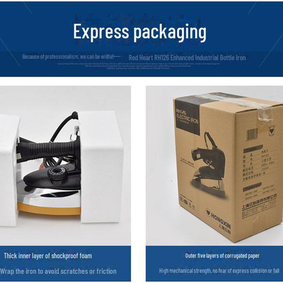 Red Heart RH126 Мощный электрический паровой утюг для одежды, штор и химчистки.