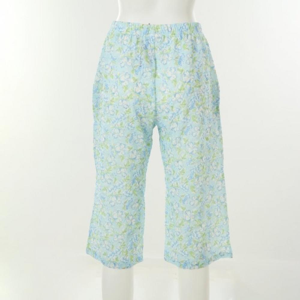 VenuS Poly Pleated Floral Print Women S Loungewear pantS Blue vepS110w