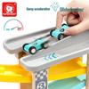 Tebao'er Baby Boy Wooden Toy Car Slide Track Educational Set