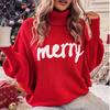 Women Turtleneck Sweater Loose Pullover Female Jumper Elegant Winter Warm Autumn NewYear Trendy Christmas Sweater