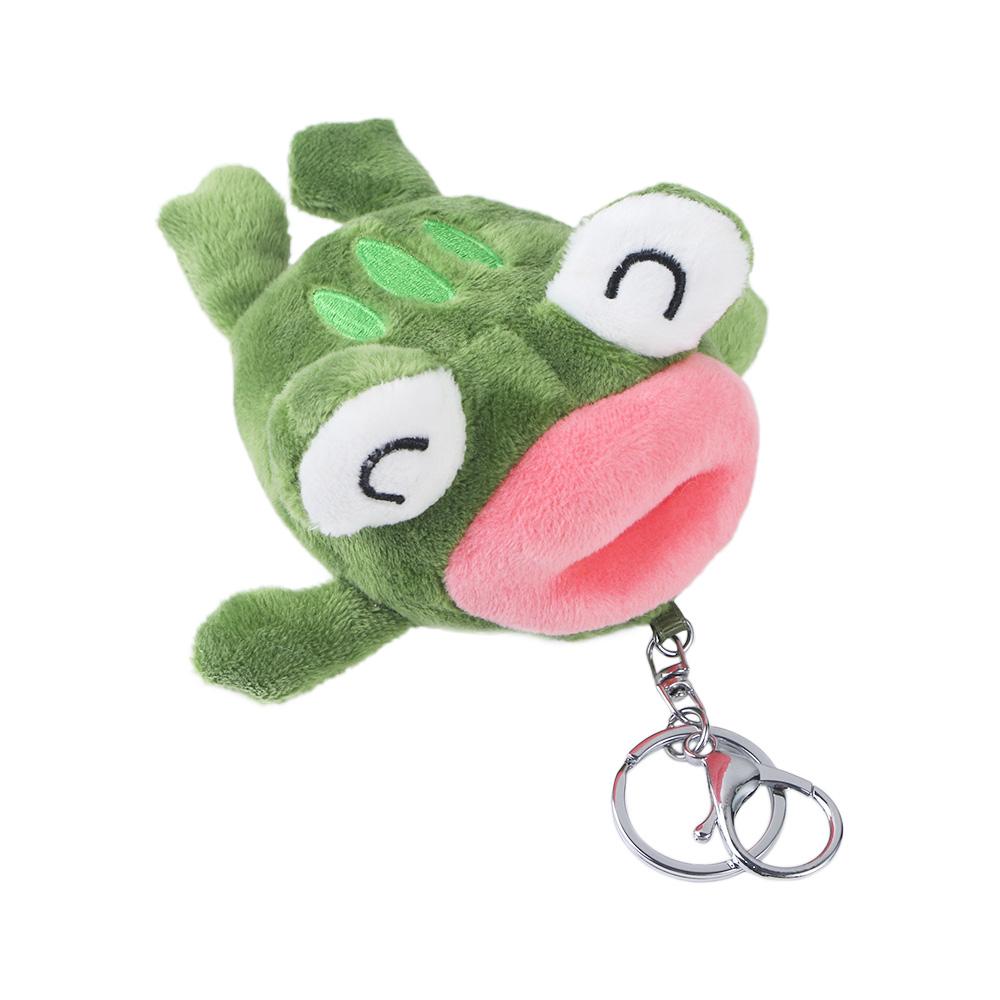 Dolls Plush Pendant Car Key Ring Stuffed Toys Plush Keyring Plush Keychain Big Mouth Frog Doll