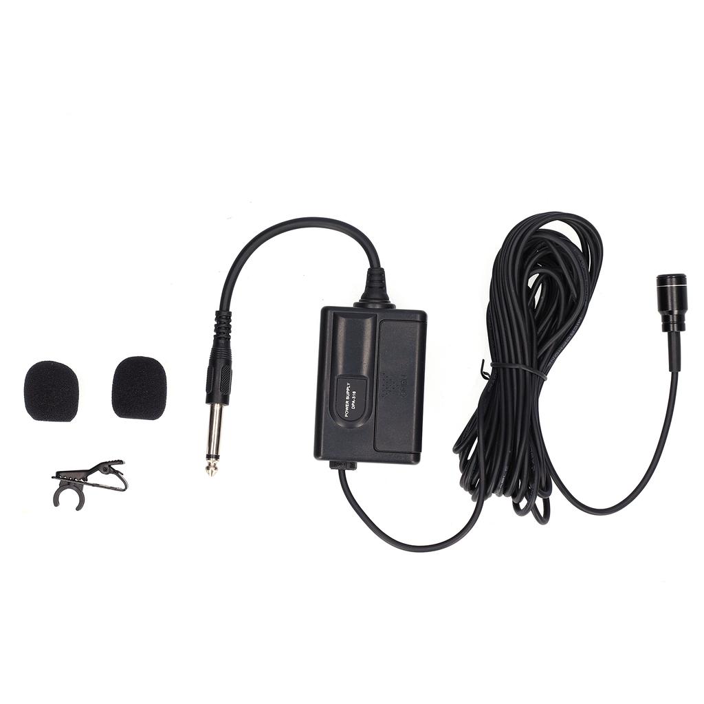 236in Wired Lavalier Microphone Clip On Lapel Condenser Mic for Signal Connection