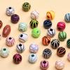 10pcs 11mm  Round Football Beads Soccer Ball Basketball Loose Acrylic Beads With Hole for Jewelry Making Handmade Bracelets Charms Supplies