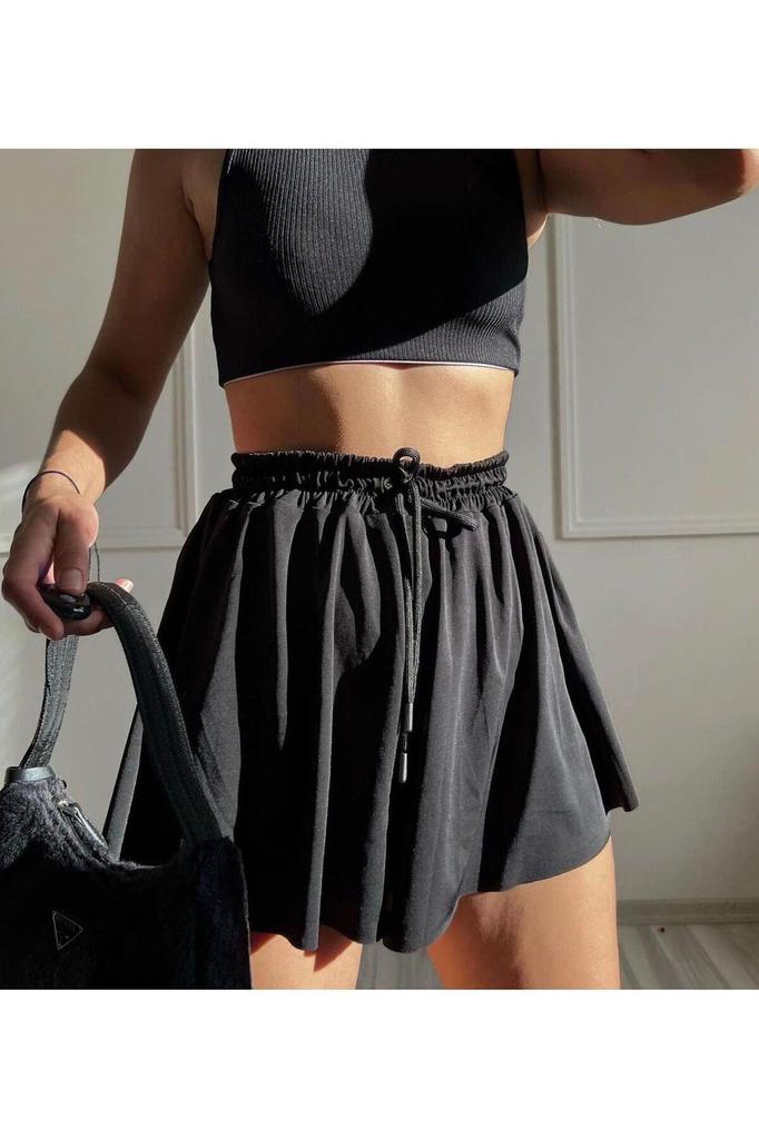 Женские колготки свободного кроя, спортивные шорты, юбка, черные