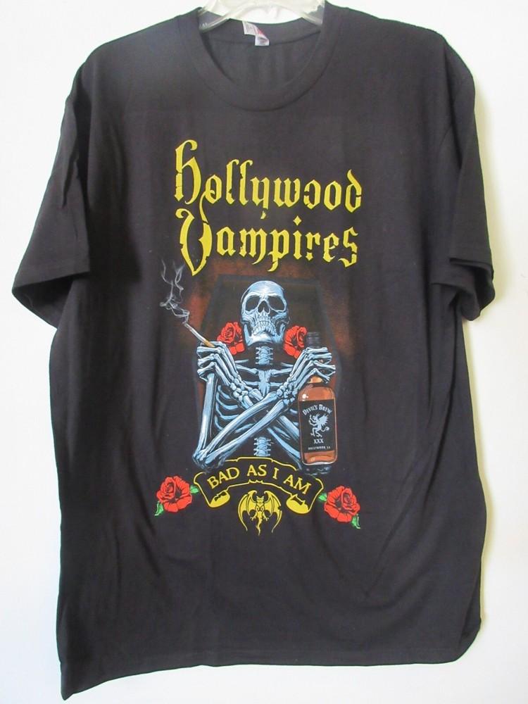 HOLLYWOOD VAMPIRES OFFICIAL MERCH BAD AS I AM BAND CONCERT MUSIC LARGE Unisex T-Shirt