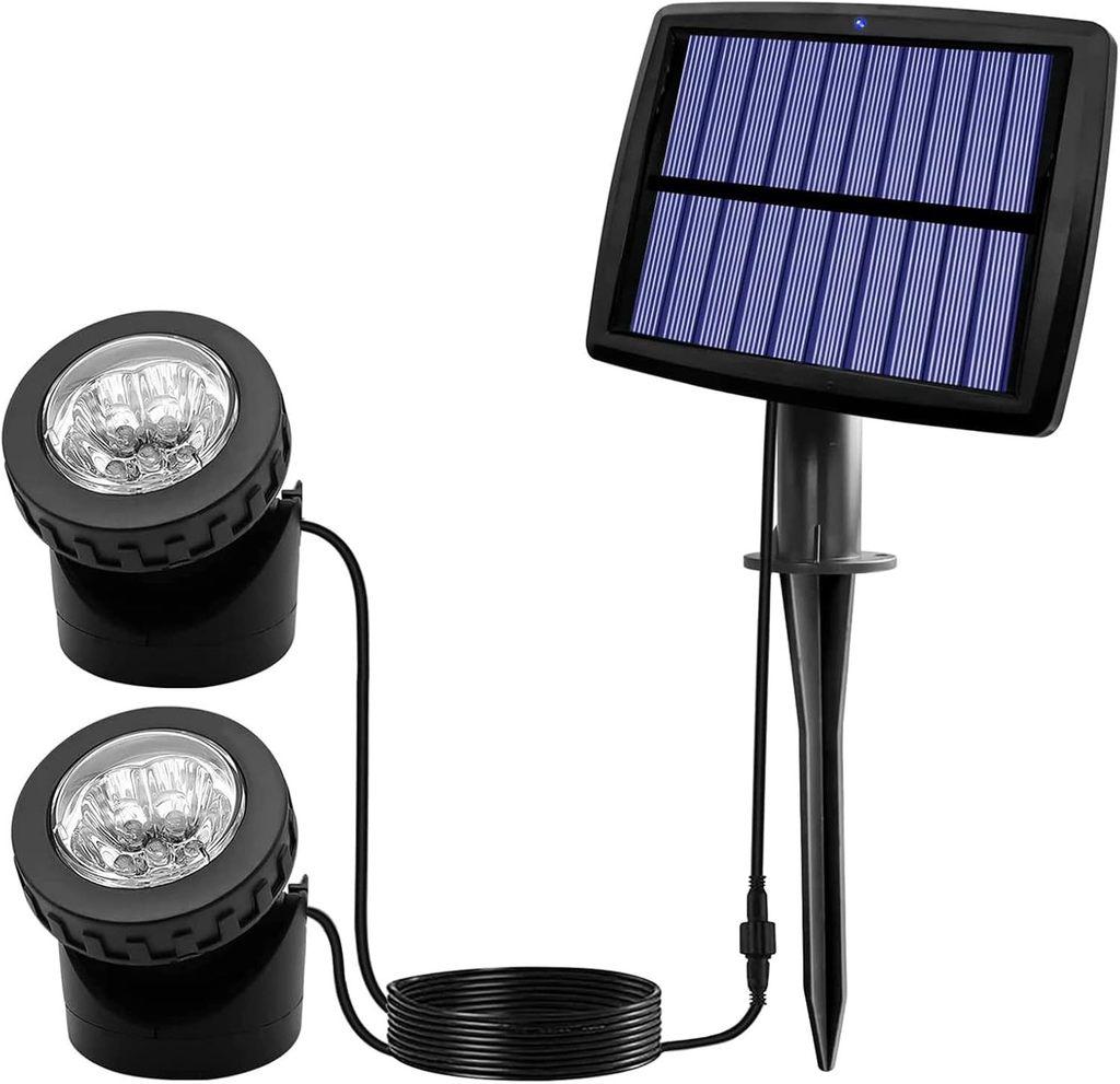 Outdoor Solar Spotlights For Pool Landscape Garden Ip65 Waterproof Led Light For Backyard Decor