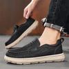 British Style Genuine Leather Men Shoes Trend Comfortable Casual Shoes Outdoor Men Sneakers Moccasins Men Flats Shoes