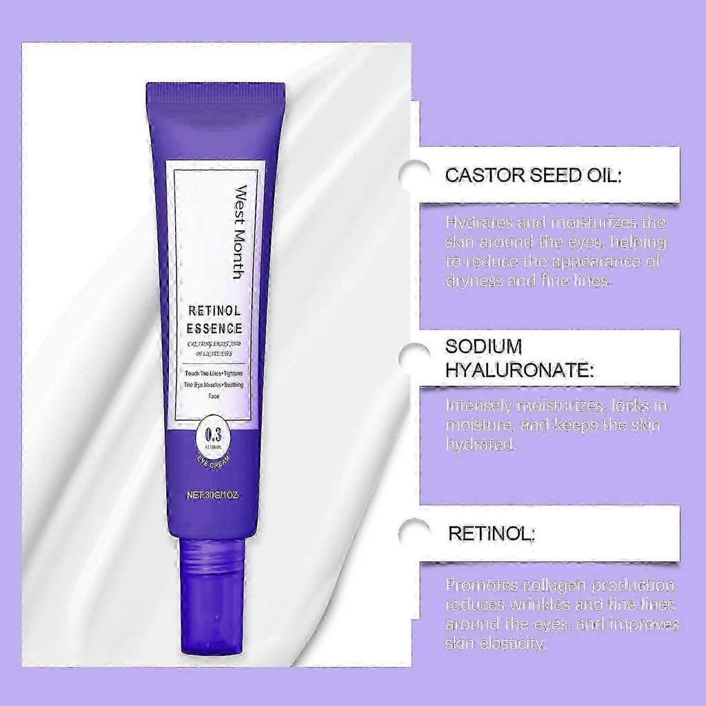 Retinol Intense Reactivating Eye Cream, Treatment Dark Circles, Wrinkles, Puffiness Firming & Lifting