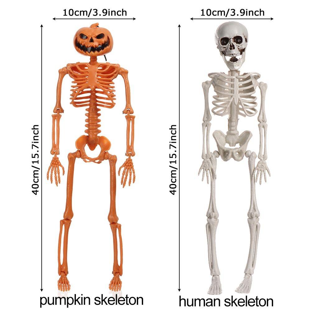 40CM Halloween Human Skeleton Plastic Bone Model Creative Body Figurine Outdoor Indoor