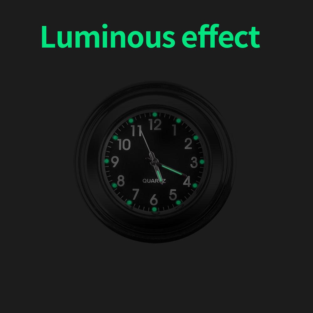 Модные часы для мотоцикла, хромированные водонепроницаемые, с креплением на руль, кварцевые часы, алюминиевые светящиеся часы, аксессуары